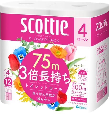 トイレットティシューSCOTTIE3倍巻ダブル